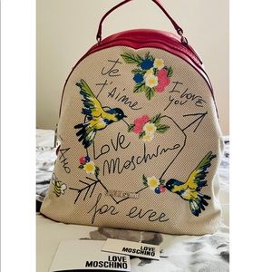Authentic Moschino Canvas Backpack